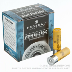 25 Rounds of 20ga Ammo by Federal Game-Shok - 2 3/4" 1 ounce #8 shot