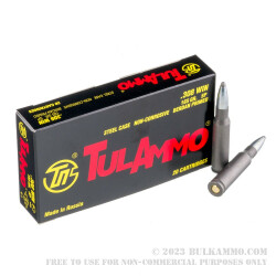 20 Rounds of .308 Win Ammo by Tula - 165gr SP