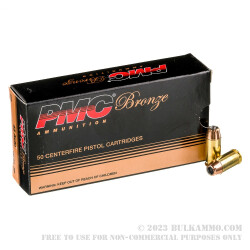 50 Rounds of .45 ACP Ammo by PMC - 185gr JHP