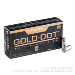 50 Rounds of .45 ACP Ammo by Speer - 230gr JHP
