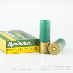 5 Rounds of 12ga Ammo by Remington Express -  #1 Buck