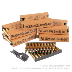 120 Rounds of 5.56x45 Ammo by PMC - 62gr FMJ M855 in Battle Packs