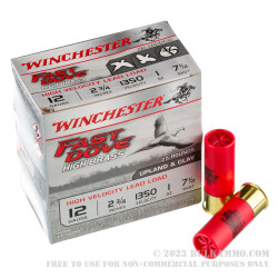 250 Rounds of 12ga Ammo by Winchester Fast Dove High Brass - 1 ounce #7 1/2 shot