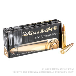 1000 Rounds of 6.8 SPC Ammo by Sellier & Bellot - 115gr HPBT