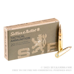 500 Rounds of .300 AAC Blackout Ammo by Sellier & Bellot - 200gr FMJ