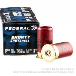 10 Rounds of 12ga Ammo by Federal Shorty Shotshell - 1-3/4" 15/16 ounce #8 shot