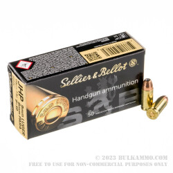 1000 Rounds of 9mm Ammo by Sellier & Bellot - 115gr JHP
