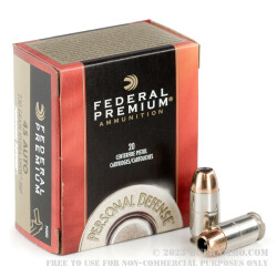 500 Rounds of .45 ACP Ammo by Federal Premium - 230gr Hydra-Shok JHP