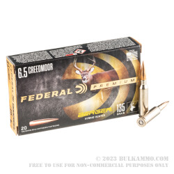 200 Rounds of 6.5 Creedmoor Ammo by Federal - 135gr Hybrid Hunter