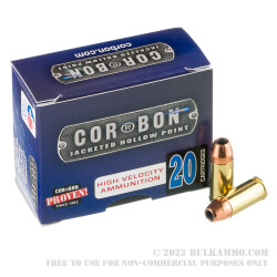 20 Rounds of 9mm + P Ammo by Corbon - 125gr JHP