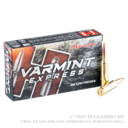 20 Rounds of 6.5mm Creedmoor Ammo by Hornady Varmint Express - 95gr V-MAX