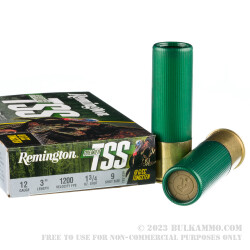 5 Rounds of 12ga Ammo by Remington Premier TSS - 1 3/4 ounce #9 shot