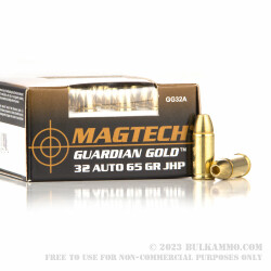 20 Rounds of .32 ACP Ammo by Magtech - 65gr JHP