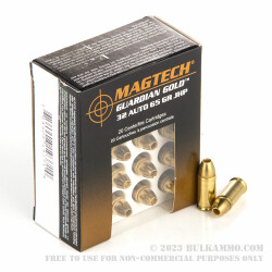 20 Rounds of .32 ACP Ammo by Magtech - 65gr JHP