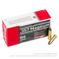 50 Rounds of .357 Mag Ammo by Aguila - 158gr SJSP