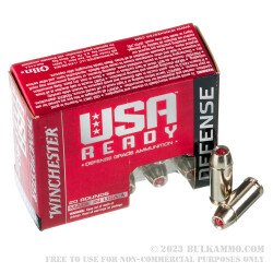20 Rounds of .40 S&W Ammo by Winchester USA Ready Defense - 170gr JHP