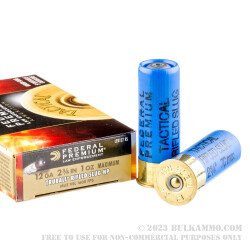 5 Rounds of 12ga Ammo by Federal Premium Tactical LE - 1 ounce Rifled Slug
