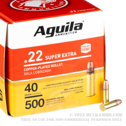 500 Rounds of .22 LR Ammo by Aguila - 40gr CPRN