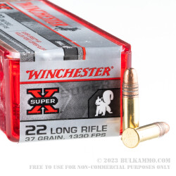 100 Rounds of .22 LR Ammo by Winchester - 37gr CPHP - High Velocity