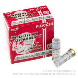 250 Rounds of 12ga Ammo by Fiocchi - 1 1/8 ounce #7 1/2 shot