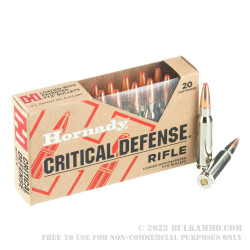 20 Rounds of .308 Win Ammo by Hornady Critical Defense - 155gr FTX