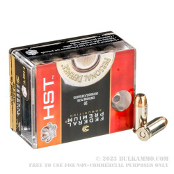 20 Rounds of .40 S&W Ammo by Federal - 180gr HST JHP