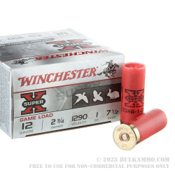 250 Rounds of 12ga Ammo by Winchester Super-X - 1 ounce #7 1/2 shot