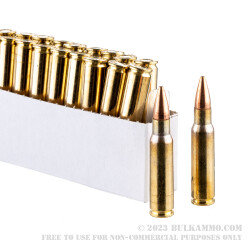 20 Rounds of 6.8 SPC Ammo by Prvi Partizan - 115gr HPBT