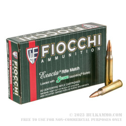 200 Rounds of .223 Ammo by Fiocchi Exacta - 77gr HPBT