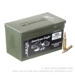 120 Rounds of 5.56x45 Ammo by Federal - 55gr FMJBT