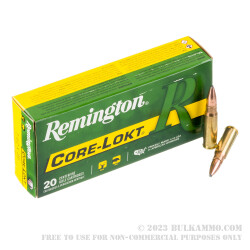 200 Rounds of 7.62x39 Ammo by Remington Core-Lokt - 125gr PSP