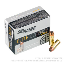 20 Rounds of 10mm Ammo by SIG Sauer V-Crown - 180gr JHP