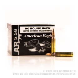 90 Rounds of 5.56x45 Ammo by Federal - 55gr FMJBT