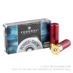 5 Rounds of 12ga Ammo by Federal -  00 Buck