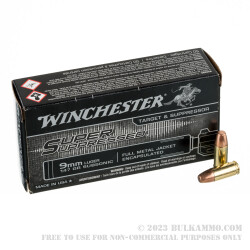 500 Rounds of 9mm Ammo by Winchester Super Suppressed - 147gr FMJ Encapsulated