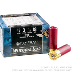 25 Rounds of 12ga Ammo by Federal Speed-Shok - 3" 1 1/8 ounce BB