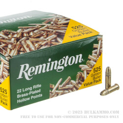 525 Rounds of .22 LR Ammo by Remington - 36gr HP