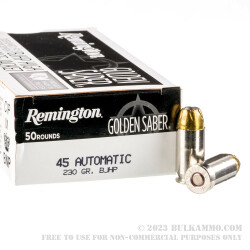 50 Rounds of .45 ACP Ammo by Remington - 230gr JHP