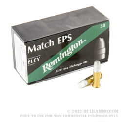 50 Rounds of .22 LR Match Ammo by Remington Eley - 40gr LFN