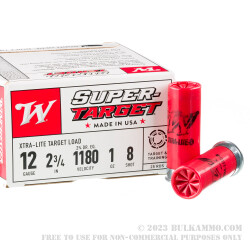 25 Rounds of 12ga Ammo by Winchester Super Target - 1 ounce #8 shot