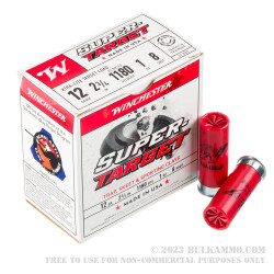 25 Rounds of 12ga Ammo by Winchester Super Target - 1 ounce #8 shot