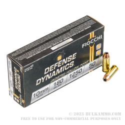 500 Rounds of 10mm Ammo by Fiocchi - 180gr JHP