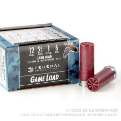 25 Rounds of 12ga Ammo by Federal - 1 ounce #6 shot