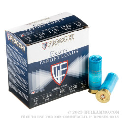 25 Rounds of 12ga Ammo by Fiocchi White Rino - 2-3/4" 1 1/8 ounce #7 1/2 shot