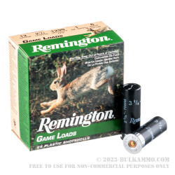 250 Rounds of 12ga Ammo by Remington - 1 ounce #6 shot