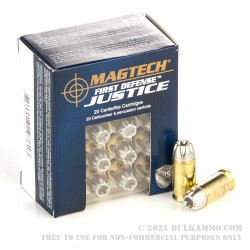 20 Rounds of .45 ACP +P Ammo by Magtech First Defense Justice - 165gr SCHP