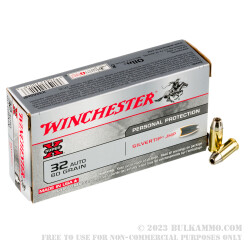 50 Rounds of .32 ACP Ammo by Winchester Super-X - 60gr Silvertip JHP