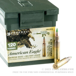 120 Rounds of 5.56x45 Ammo by Federal - 62gr FMJ XM855