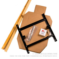 IDPA Pro Kit - 20 IDPA Cardboard Targets, Collapsible Stand, and Pasters