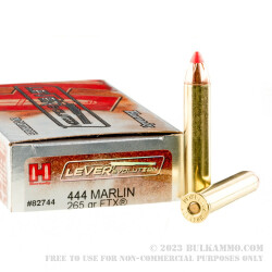 20 Rounds of 444Marlin Ammo by Hornady - 265gr FTX